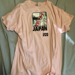 Japan baggy pink tee